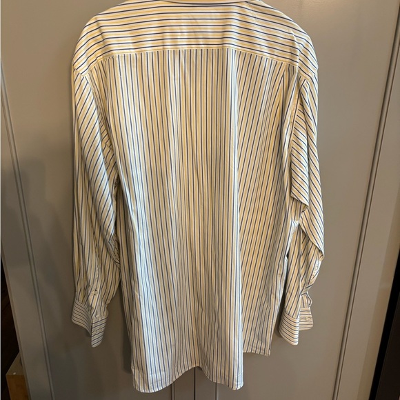 Tommy Hilfiger Men's yellow and Blue Striped Shirt collegiate fit XL - Picture 4 of 4